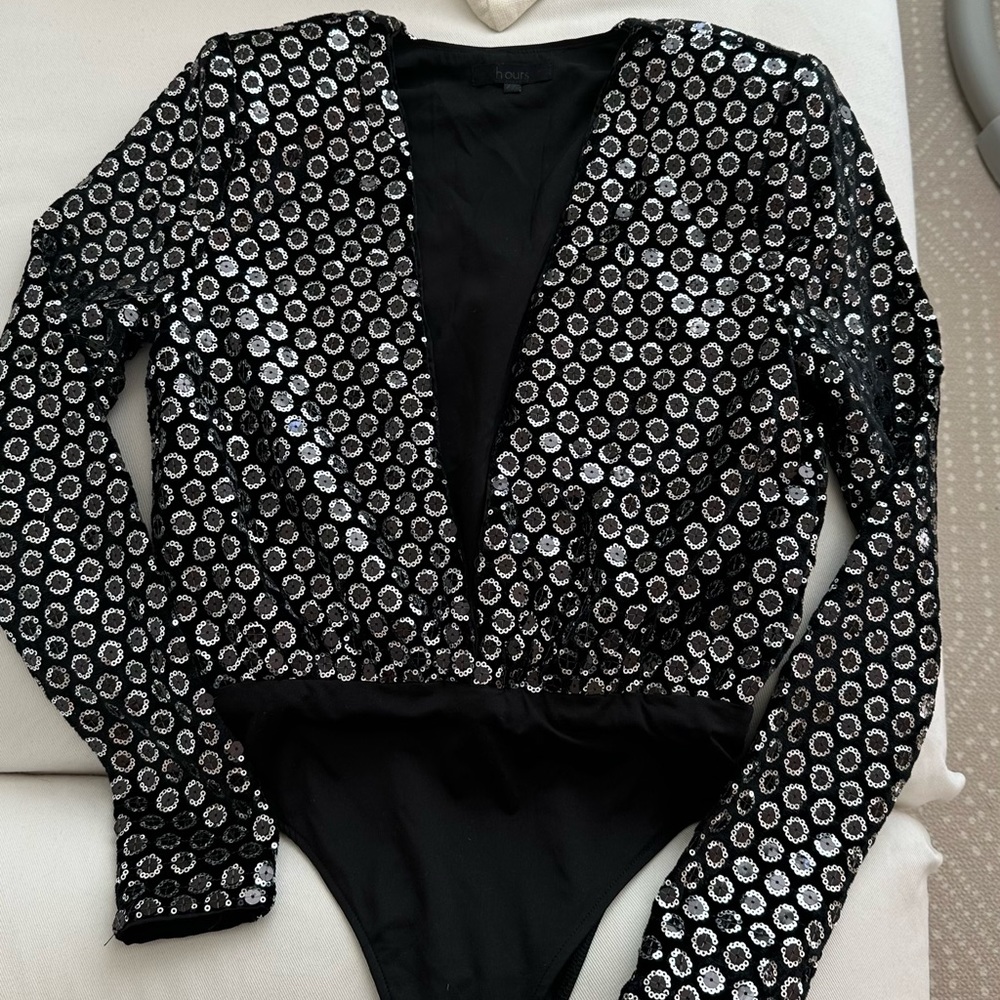 H:ours sequin bodysuit